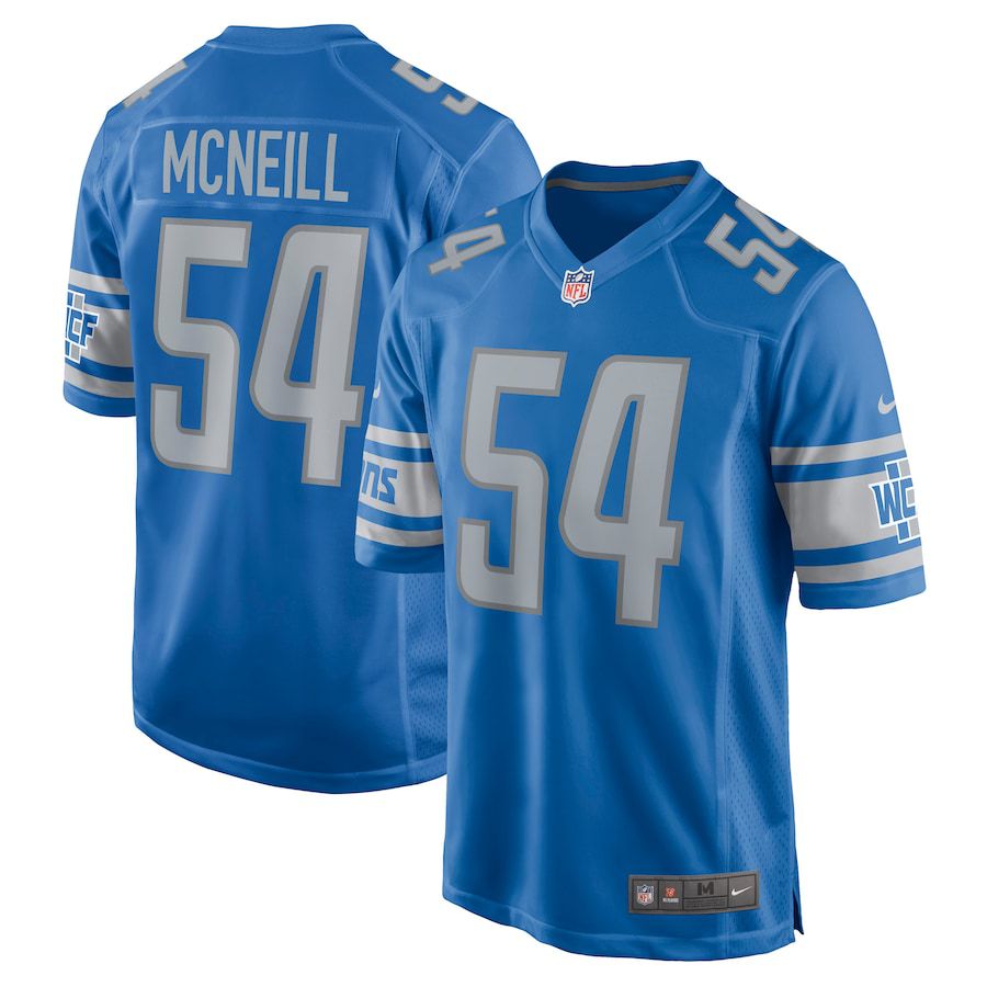 Men Detroit Lions #54 Alim McNeill Nike Blue Game NFL Jersey